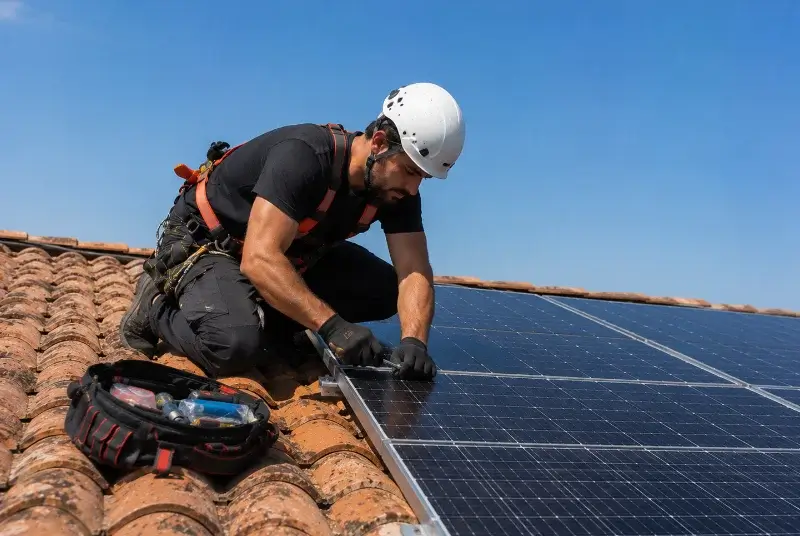 Maintenance et monitoring de panneaux solaires à Leffrinckoucke